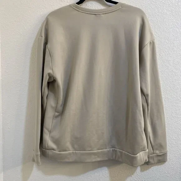 Nike Women's Tan Just Do It Pullover Sweatshirt With Kangaroo Pockets Medium - Picture 11 of 11